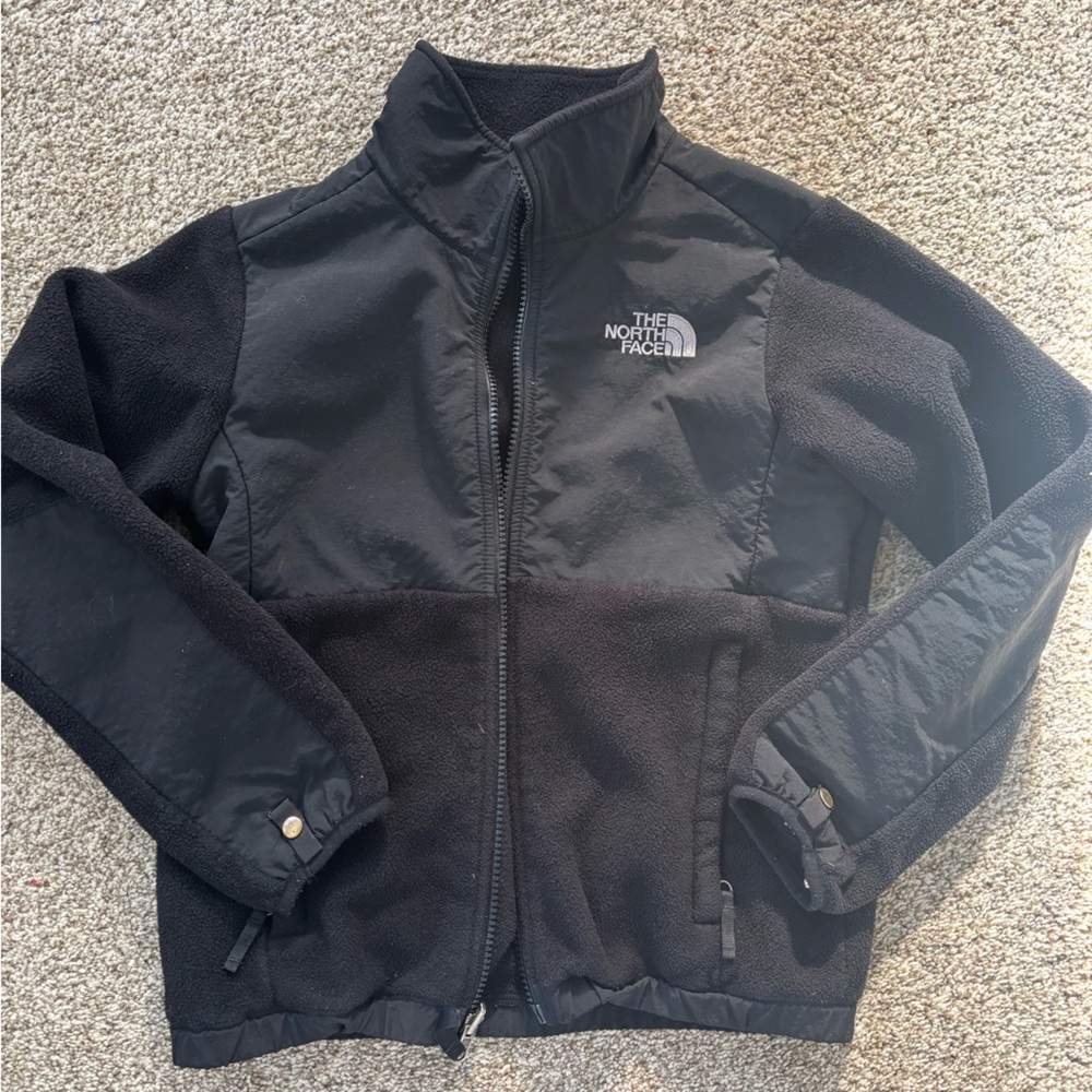The North Face Girls Black Fleece Jacket size S 7/8
